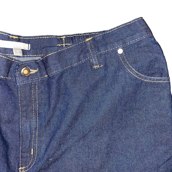 Woman Within Elastic Waist 5-pocket high rise Dark Wash Jeans 20W Tall - Picture 2 of 15